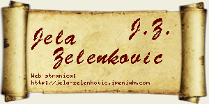 Jela Zelenković vizit kartica